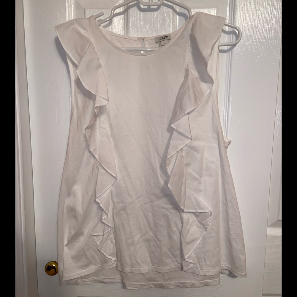 J Crew Ruffle Tank Top